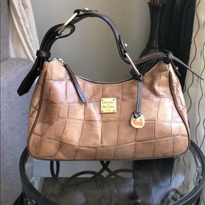 Dooney & Bourke Croc Embossed Almond Brown Purse